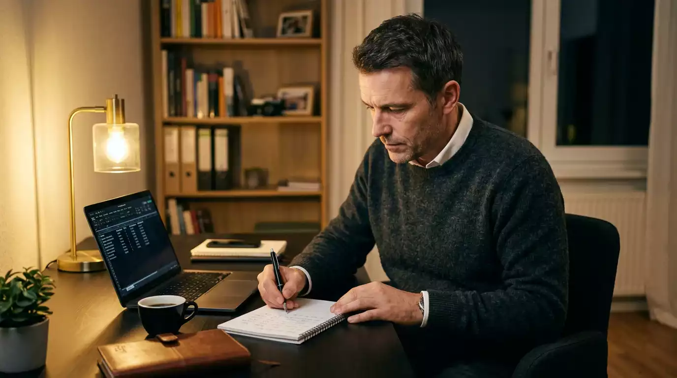 Wett-Analyst dokumentiert Bundesliga-Wahrscheinlichkeiten und Einsätze in einem Wettjournal